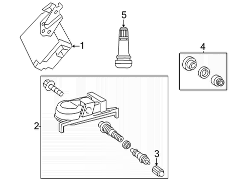 2022 Toyota Corolla Cross Tire Pressure Monitoring Tire Pressure Sensor Diagram for 42607-02100