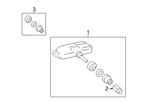 2018 Toyota C-HR Tire Pressure Monitoring Repair Kit Diagram for 04423-02010