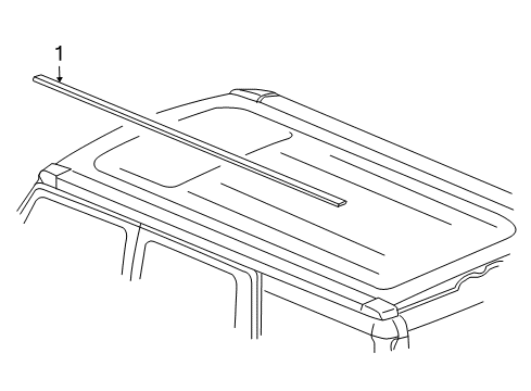 2006 Hummer H2 Exterior Trim - Roof Molding, Roof Panel Joint Finish Diagram for 15097191