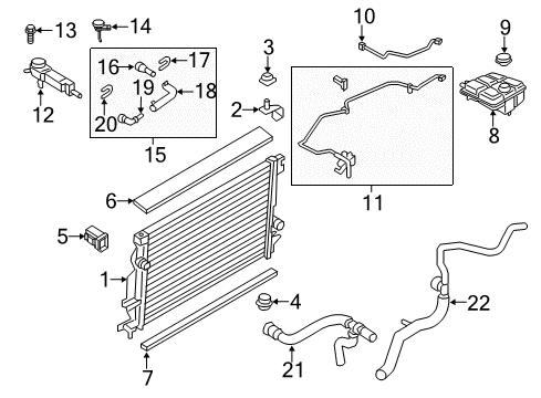 2014 Ford C-Max Radiator & Components Lower Hose Diagram for DM5Z-8286-C