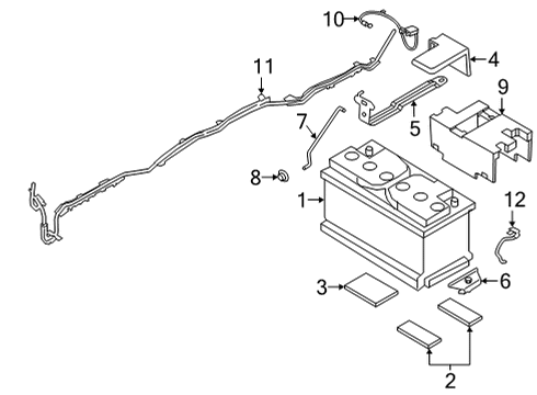 2021 BMW 430i Battery BATTERY CABLE POSITIVE, BELO Diagram for 61129107461