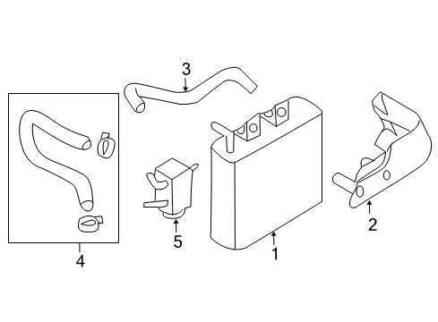 2009 Nissan Maxima Trans Oil Cooler Cooler Assembly-Auto Trans Oil Diagram for 21606-JA00A