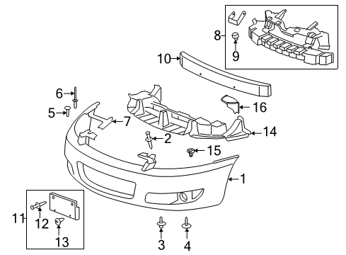 2007 Chevrolet Impala Air Conditioner License Bracket Rivet Diagram for 11518091