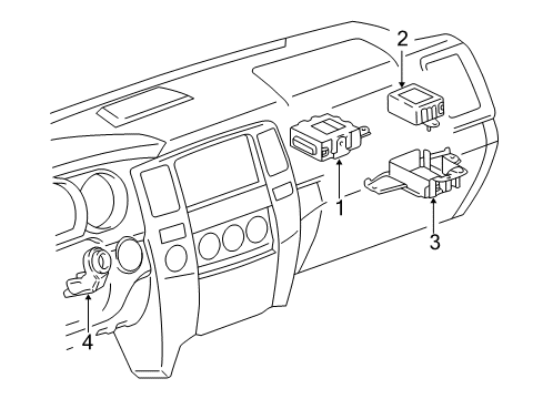 2006 Toyota 4Runner Alarm System Computer Bracket Diagram for 89788-35031