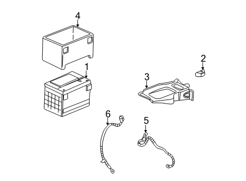 2005 Chevrolet Avalanche 2500 Battery Cable Asm, Battery Positive Diagram for 15372009