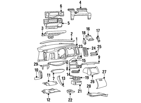 1993 Buick Skylark Instrument Panel Cluster Diagram for 16156514