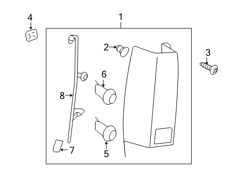 2009 GMC Yukon Bulbs Lamp Asm-Tail Diagram for 22837838