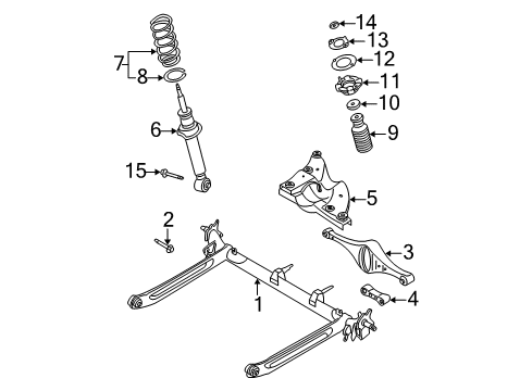 Diagram for 2001 Nissan Maxima Rear Suspension