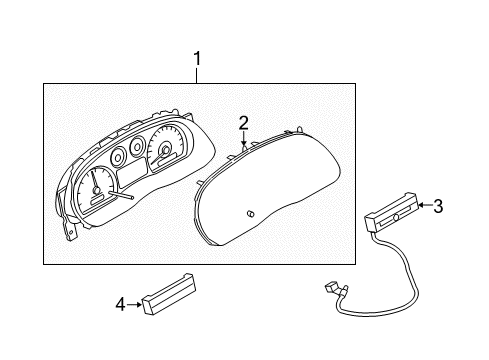 2010 Ford Ranger Cluster & Switches, Instrument Panel Cluster Assembly Diagram for AL5Z-10849-AB