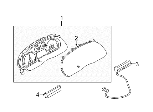 2009 Ford Ranger Cluster & Switches, Instrument Panel Shift Indicator Diagram for 6L5Z-7A110-AA