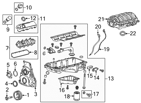 2017 Cadillac Escalade Filters Cover Diagram for 12630766