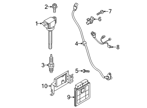 2021 Kia Sorento Ignition System Spark Plug Assembly Diagram for 1887509085