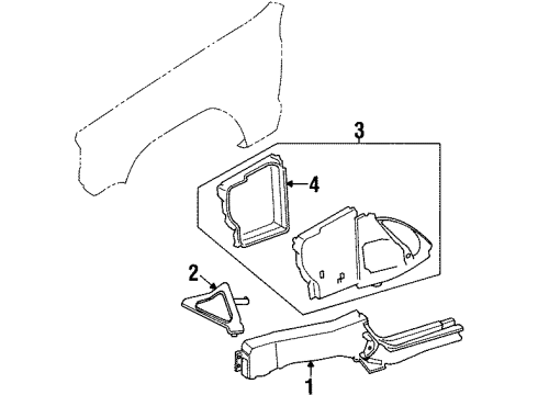 1999 Jeep Cherokee Structural Components & Rails SILL-SILL Diagram for 4798084AB