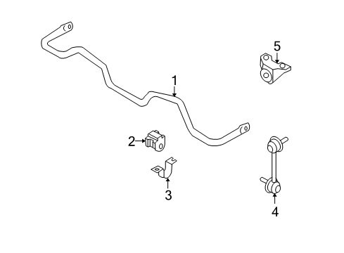 2003 Infiniti FX45 Stabilizer Bar & Components - Rear Bracket-Rear Stabilizer Diagram for 54650-WL000