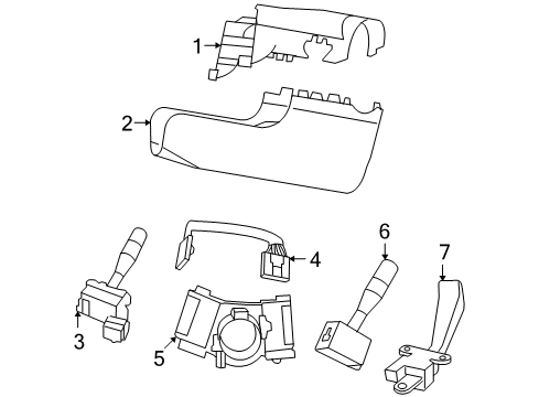2009 Dodge Journey Switches Switch-3 Gang Diagram for 68018744AD
