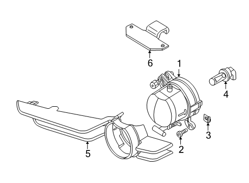 2002 BMW M3 Fog Lamps Fog Lights, Left Diagram for 63177894017