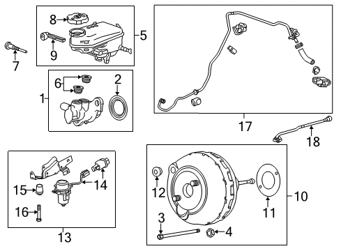 2018 Cadillac XTS Dash Panel Components Vacuum Tube Diagram for 22813665