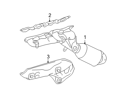 2013 Lexus IS F Exhaust Manifold Exhaust Manifold Sub-Assembly, Right Diagram for 17104-38060