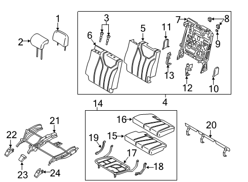 2020 Kia Telluride Third Row Seats Pad U Diagram for 89C41S9000WK