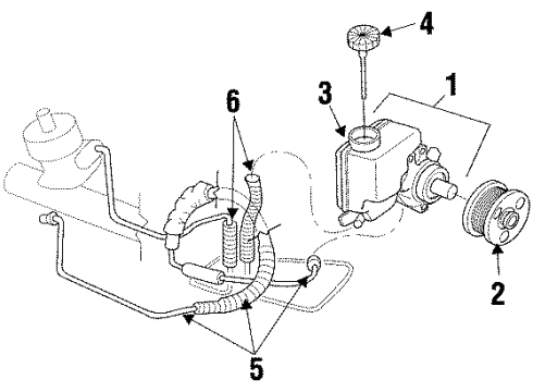 1998 Pontiac Grand Prix P/S Pump & Hoses, Steering Gear & Linkage Pipe Asm-P/S Fluid Cooling Diagram for 10334985