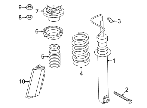 2016 BMW M6 Gran Coupe Struts & Components - Rear Upper Spring Pad Diagram for 33537846901