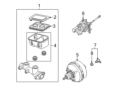 1996 Chevrolet Express 2500 Hydraulic System Master Cylinder Assembly Diagram for 19236088