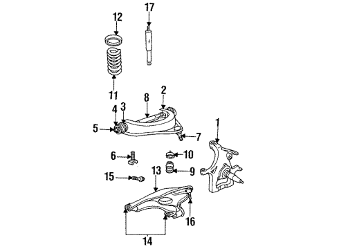 1996 Dodge Ram 1500 Front Suspension Components, Lower Control Arm, Upper Control Arm, Stabilizer Bar BALLJOINT-Lower Control Arm Diagram for 52037660