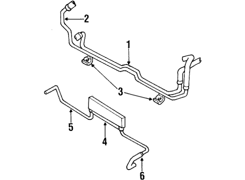 1995 Dodge Stratus Trans Oil Cooler Tube-Oil Cooler Diagram for 4856525