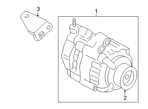 2017 Honda Accord Alternator Air Conditioner Generator Assembly Diagram for 31100-5G0-A02