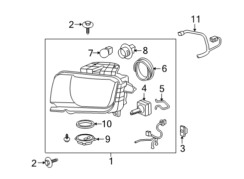 2012 Chevrolet Camaro Headlamps Harness Diagram for 22915134