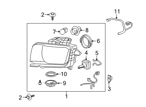 2013 Chevrolet Camaro Headlamps Harness Diagram for 22886722