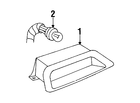 1996 Pontiac Bonneville High Mount Lamps Lamp Asm-High Mount Stop Diagram for 16513569