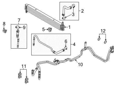 2010 Ford F-150 Trans Oil Cooler Cooler Pipe Diagram for AL3Z-7R081-E