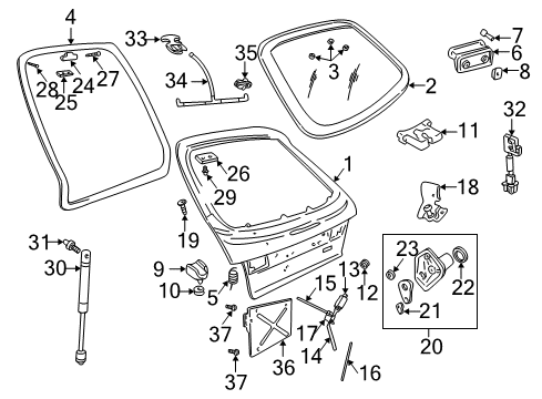 2002 Saab 9-3 Anti-Theft Components Ajar Switch Diagram for 90355463
