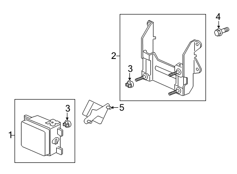 2012 Acura RL Cruise Control System Bracket Assembly Diagram for 36801-SJA-A31