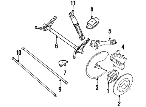 1990 Peugeot 405 Rear Suspension Rear Speed Sensor Diagram for 454512