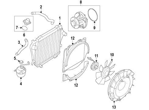 2008 Ford E-350 Super Duty Cooling System, Radiator, Water Pump, Cooling Fan Water Pump Diagram for 4C3Z-8501-AC
