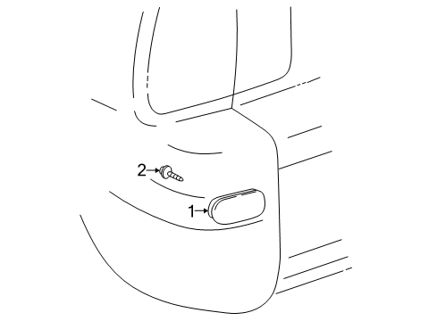 2003 Toyota RAV4 Rear Reflector Reflector Diagram for 81910-42010