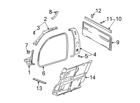 2003 Toyota Tundra Interior Trim - Cab Pillar Trim Clip Diagram for 67771-16160