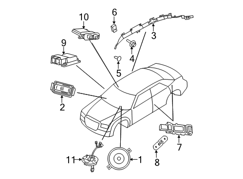 2007 Dodge Charger Air Bag Components CLKSPRING-Steering Column Control Mod Diagram for 5135965AC