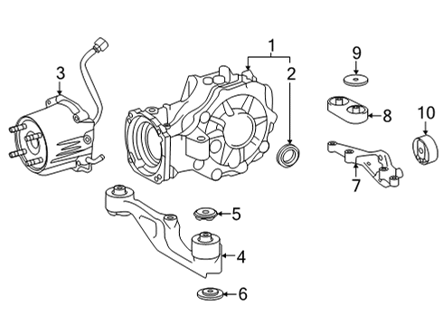 2022 Lexus NX350 Axle & Differential - Rear Cushion Diagram for 41651-42080