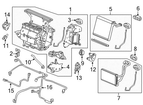 2015 Honda Accord Air Conditioner Hose Complete, Suction Diagram for 80311-T2G-A01