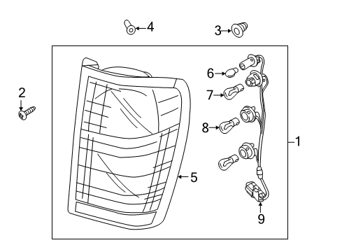 2014 Kia Sedona Bulbs Holder & Wiring Assembly Diagram for 924154J000