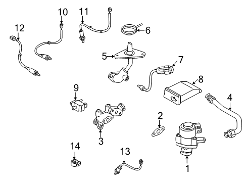 2000 Infiniti I30 EGR System EGR Temperature Sensor Diagram for 14730-2Y900