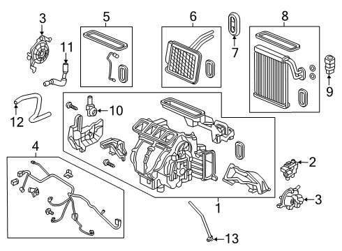 2019 Honda Civic Switches & Sensors Heater Unit Sub Assy Diagram for 79311-TBA-A12