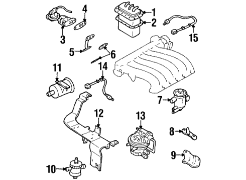 1998 Chrysler Sebring Powertrain Control Oxygen Sensor Diagram for 4606950AB