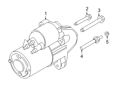 2018 Ford Fusion Starter Starter Mount Bolt Diagram for -W702042-S437