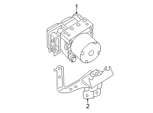 2018 Nissan Rogue ABS Components Bracket-ACTUATOR, ANTISKID Diagram for 47840-5HA0A