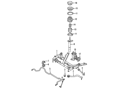 2009 BMW 328i Front Suspension Components, Lower Control Arm, Stabilizer Bar Stabilizer Front With Rubber Mounting Diagram for 31356793311