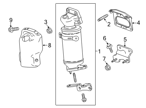 2021 Chevrolet Spark Exhaust Manifold Heat Shield Diagram for 12642984